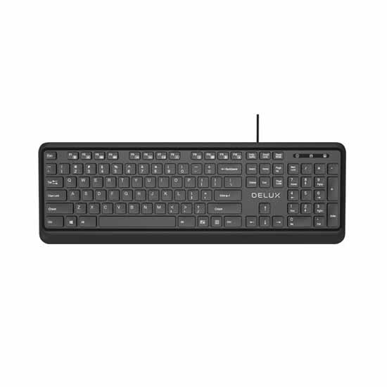 Delux KA190U Wired Multimedia Keyboard