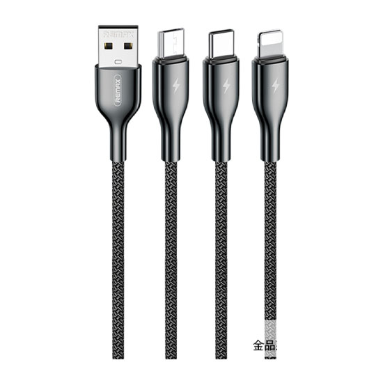 Remax RC-092TH Kingpin Series 3.1A 3 In 1 Charging Cable