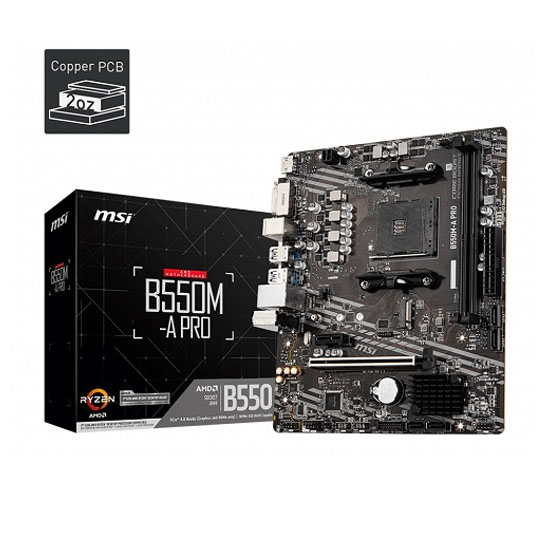 MSI B550M-A PRO DDR4 AMD AM4 Micro ATX Motherboard