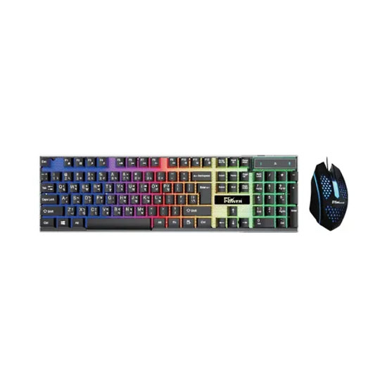 PC Power PGC801TA01 RGB Wired Gaming Keyboard Mouse Combo With Bangla
