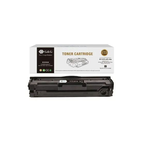 G&G W1107A Black Toner Without Chip