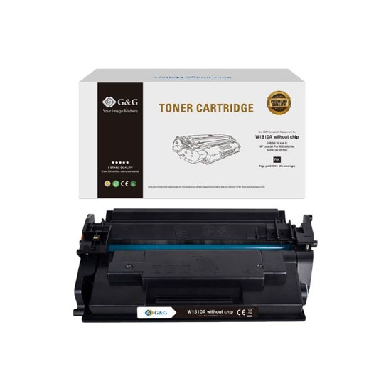 G&G W1510A Black Laser Jet Toner Without Chip
