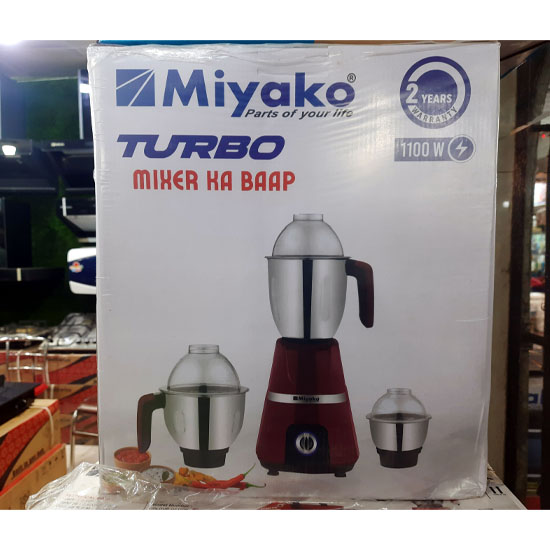 Miyako TURBO 3 IN 1 Blender And  Mixer Grinder 1100 Watt