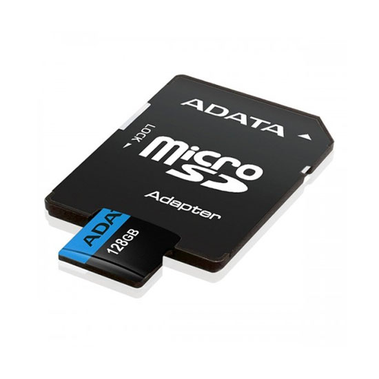 Adata 128GB Class 10 microSD Memory Card With Adapter | SDXC-UHX-I