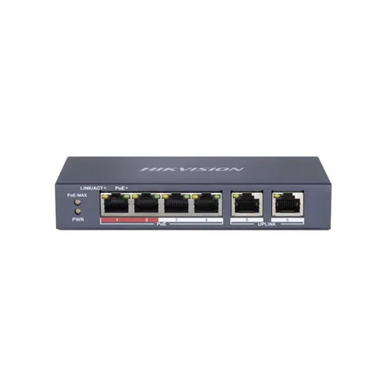 Hikvision DS-3E0106MP-E/M 4 Port Unmanaged PoE Switch