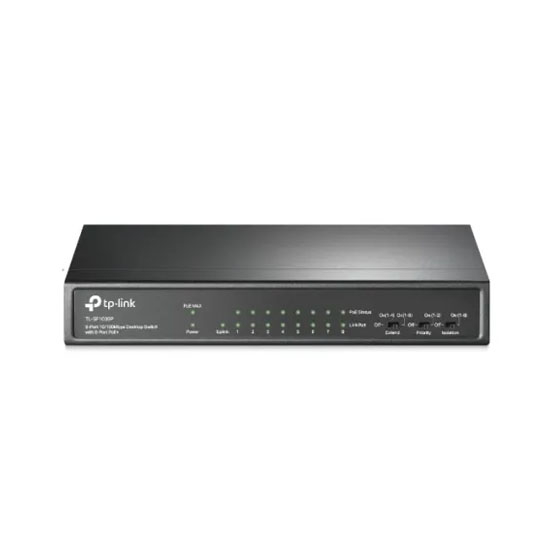 TP-Link TL-SF1009P 9 Port 10/100Mbps Desktop Switch With 8 Port PoE+